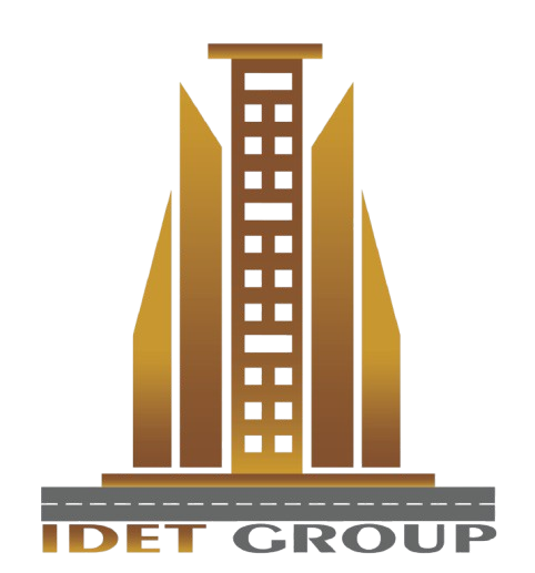 IDET Group logo with blue and white colors, rectangular shape